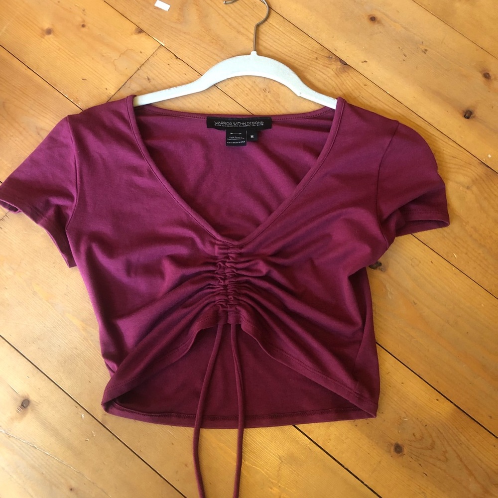 NWOT Maroon crop top